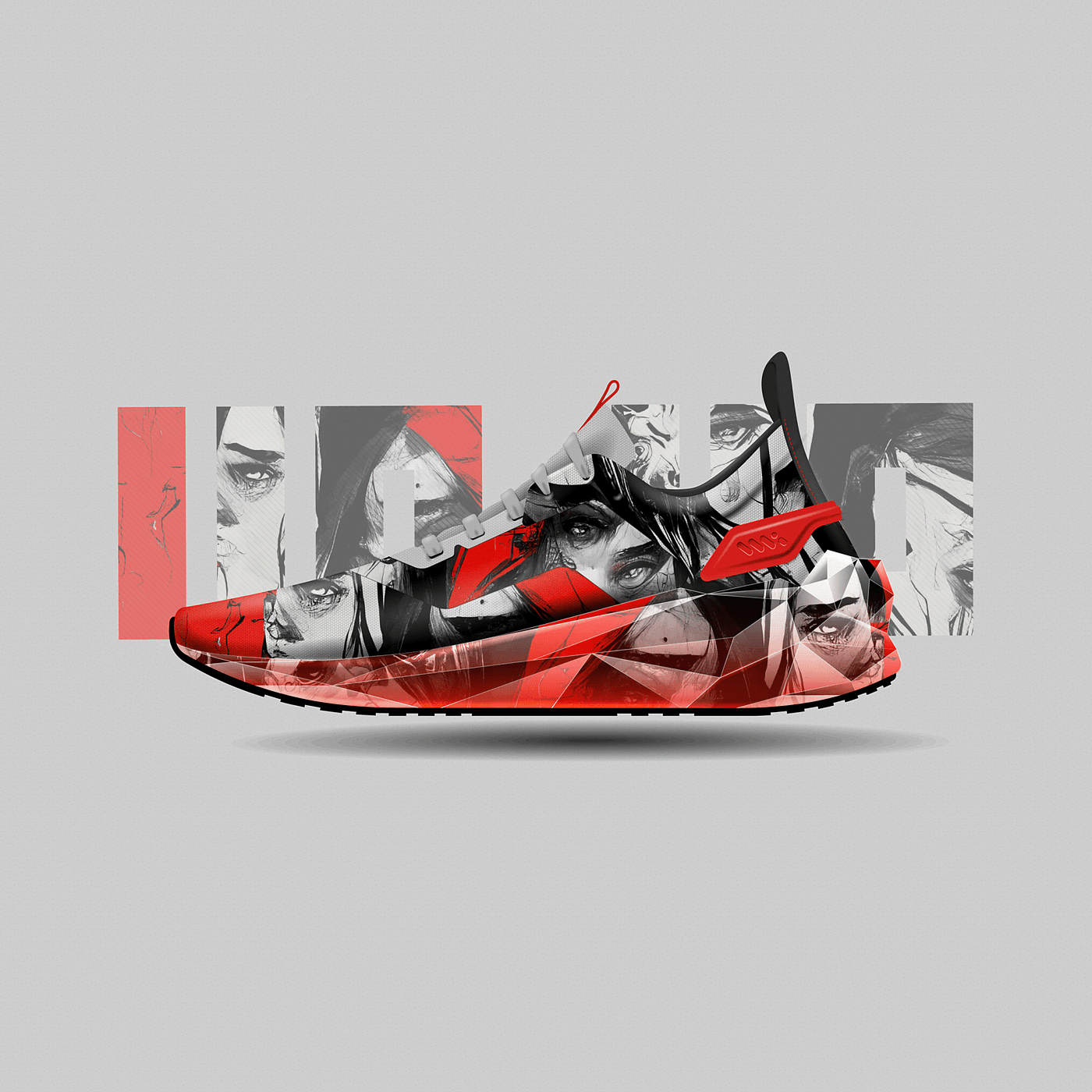shoes，outline，concept，