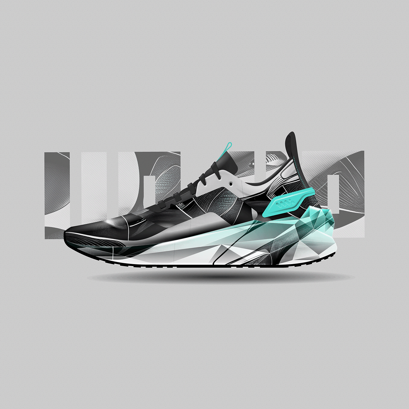 shoes，outline，concept，