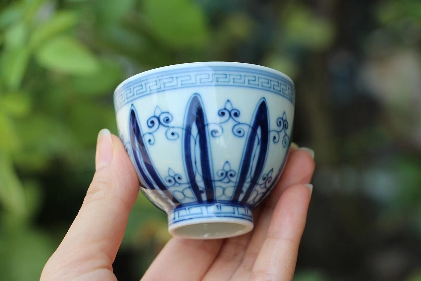 tea utensils，manual，Blue and white，firewood kiln，Boutique，tea set，teacup，Cover bowl，