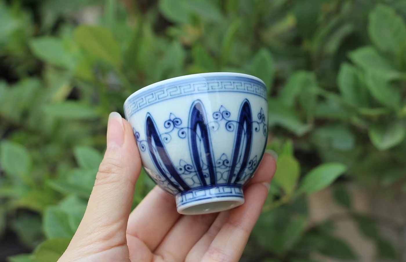 tea utensils，manual，Blue and white，firewood kiln，Boutique，tea set，teacup，Cover bowl，