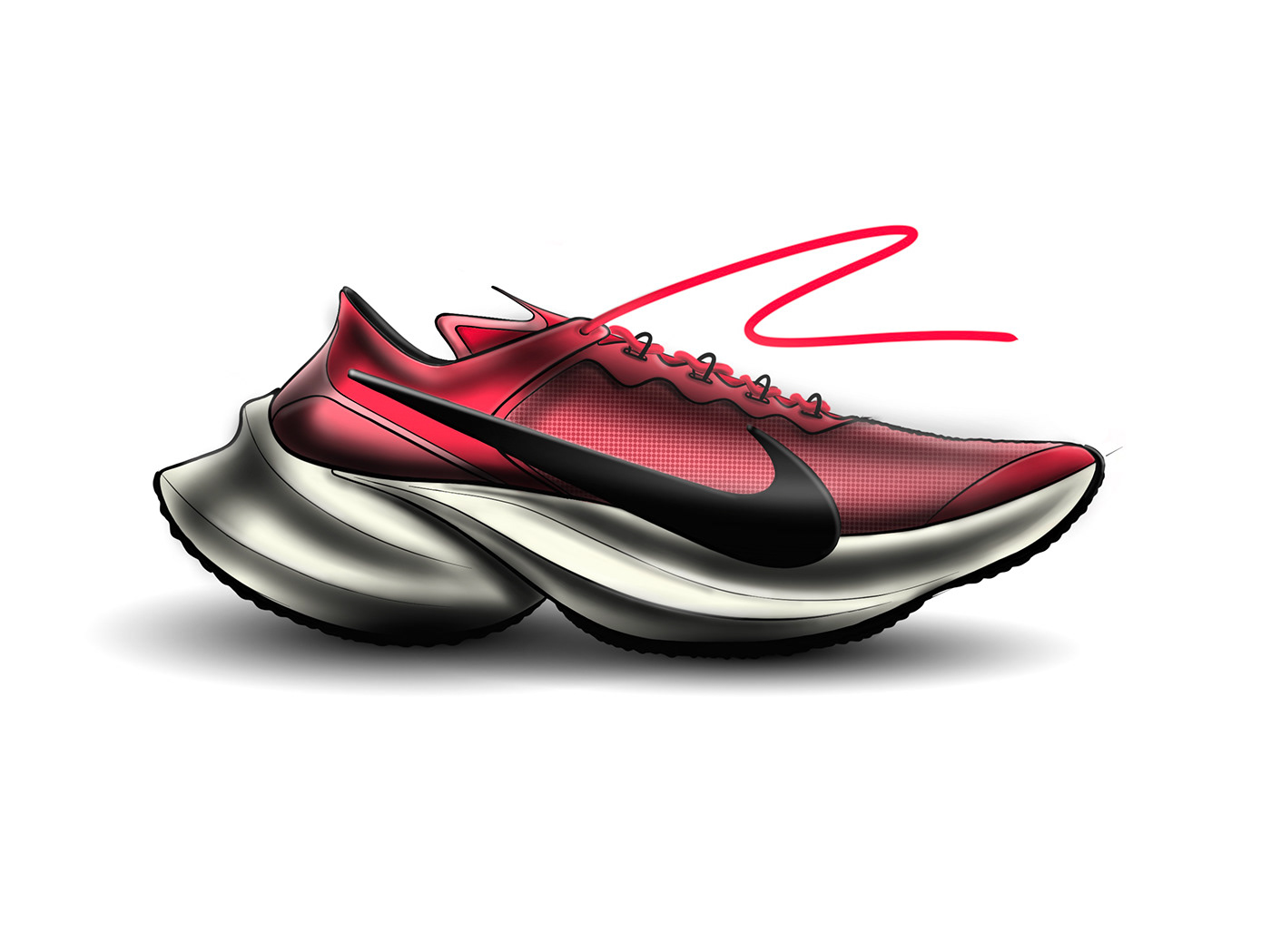 concept，footwear，Nike，sketch，Hand drawn，