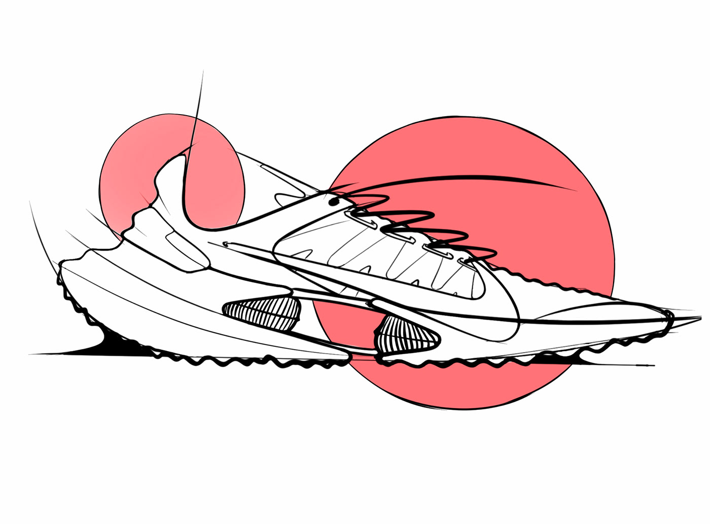 concept，footwear，Nike，sketch，Hand drawn，