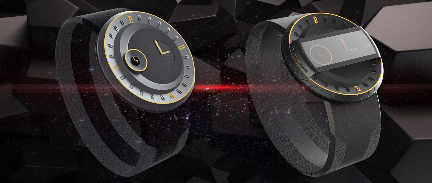 intelligence，Wrist watch，Crescent Black，