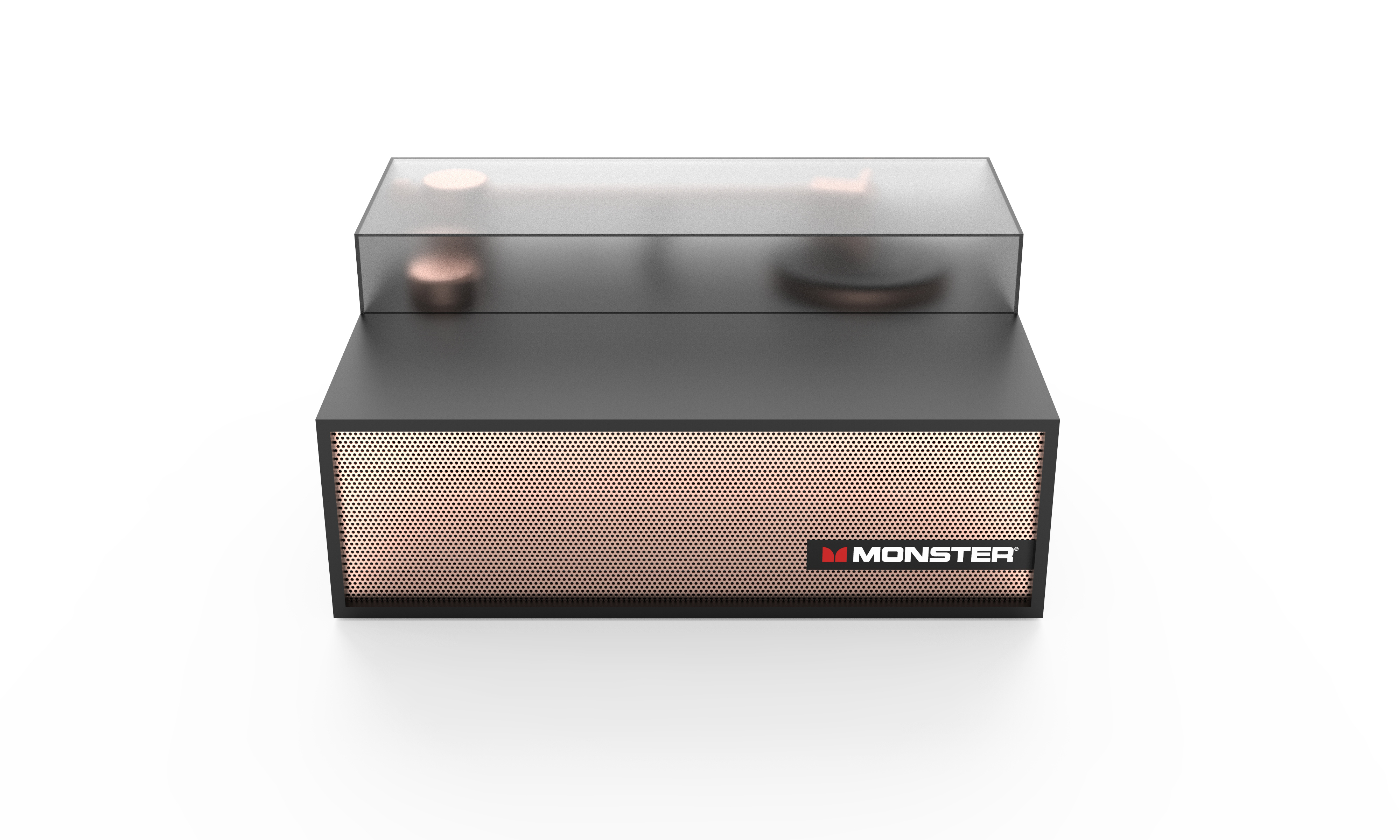 Black glue，loudspeaker box，Bluetooth Speaker ，Vinyl record，Transparent material，Split speaker，