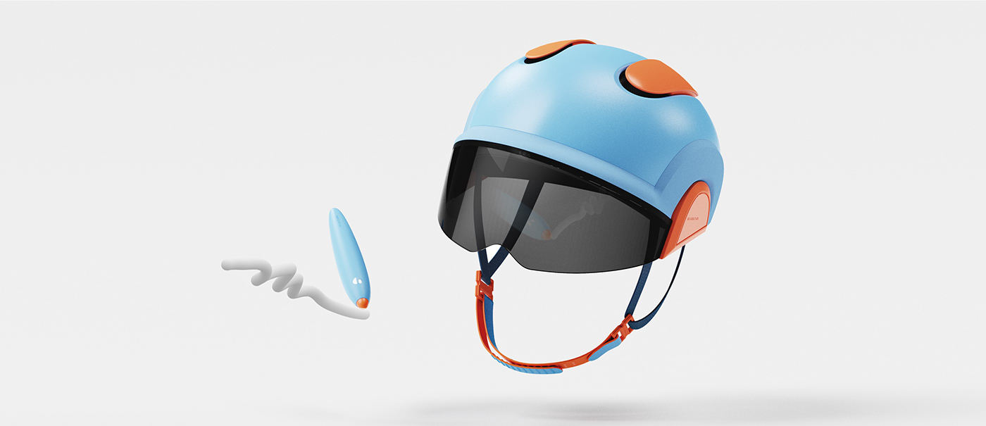 industrial design，product design，AR helmet，Virtual space，Graffiti，