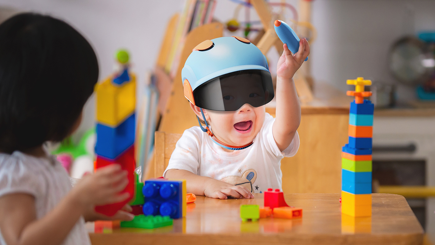 industrial design，product design，AR helmet，Virtual space，Graffiti，