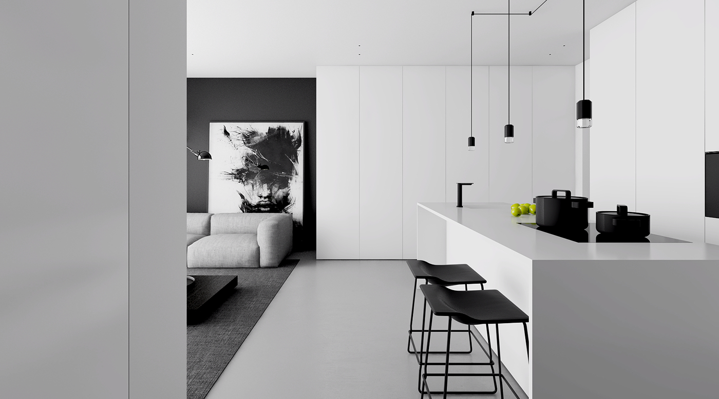 APARTMENT IN ŁÓ，Interior decoration，Minimalist，