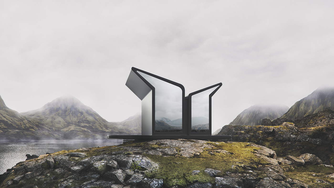 arch，Architecture，concept，future，Modern residence，