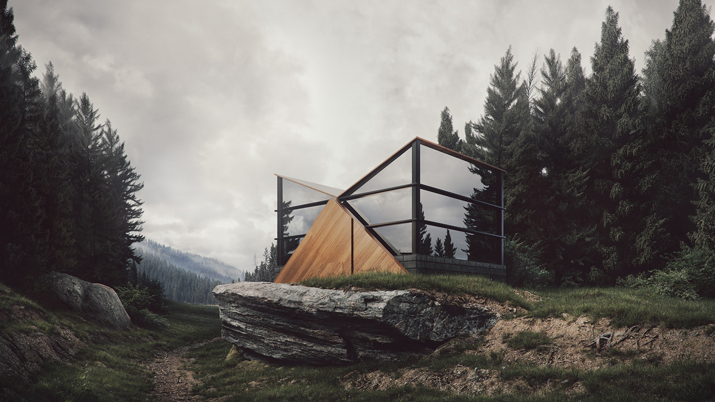 arch，Architecture，concept，future，Modern residence，