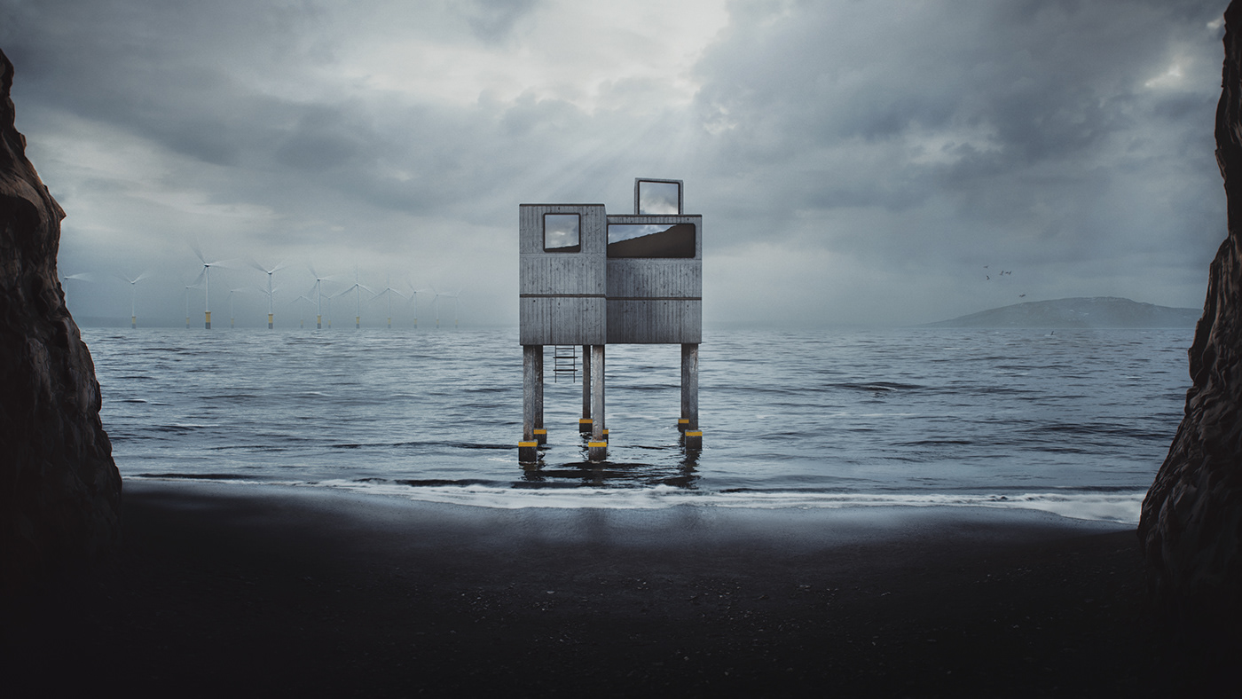 arch，Architecture，concept，future，Modern residence，