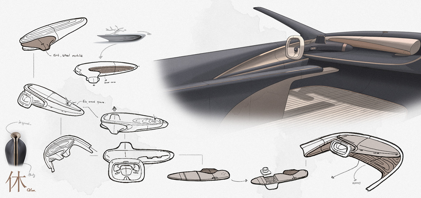 vehicle，Hand drawn，