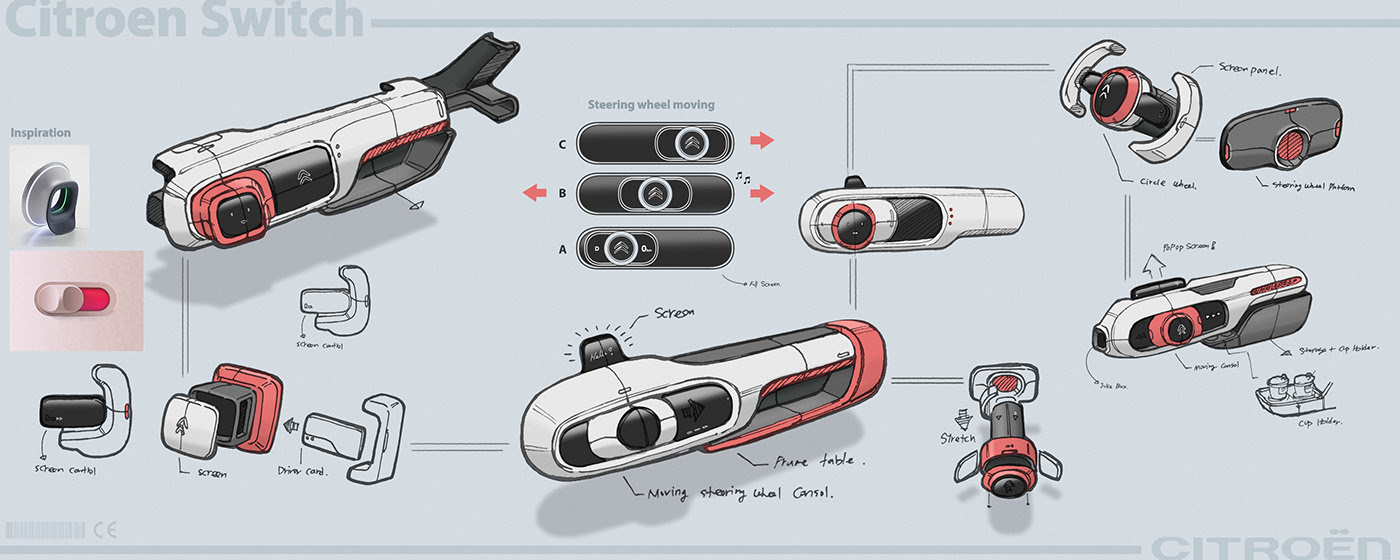 vehicle，Hand drawn，