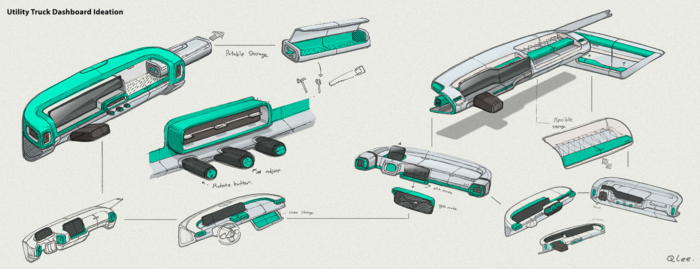 vehicle，Hand drawn，