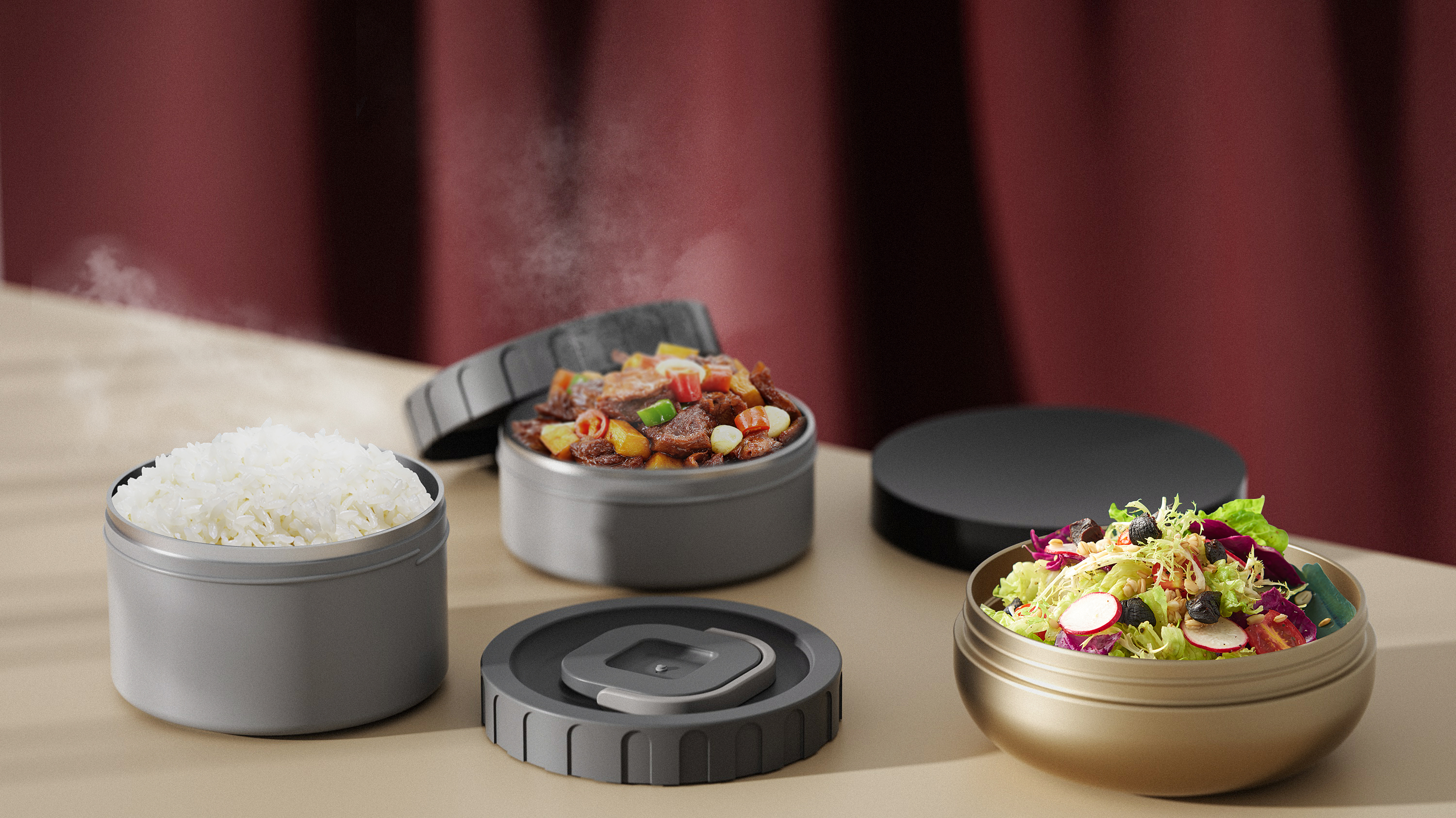 Thermal insulation lunch box，