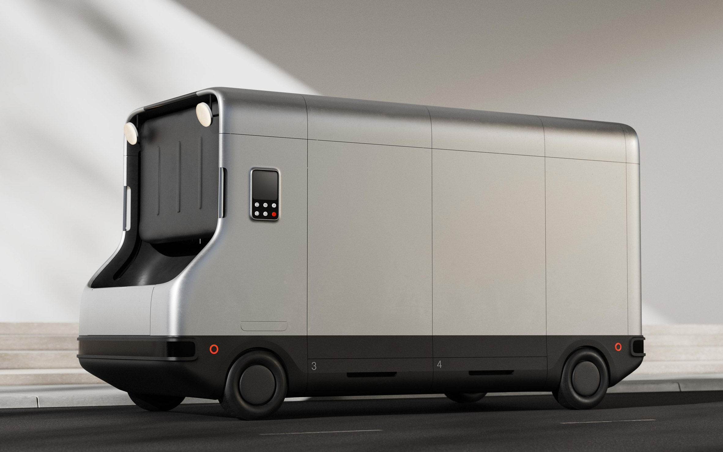 vehicle，Future traffic，Electric，Automatic garbage truck，Paris，conceptual design，