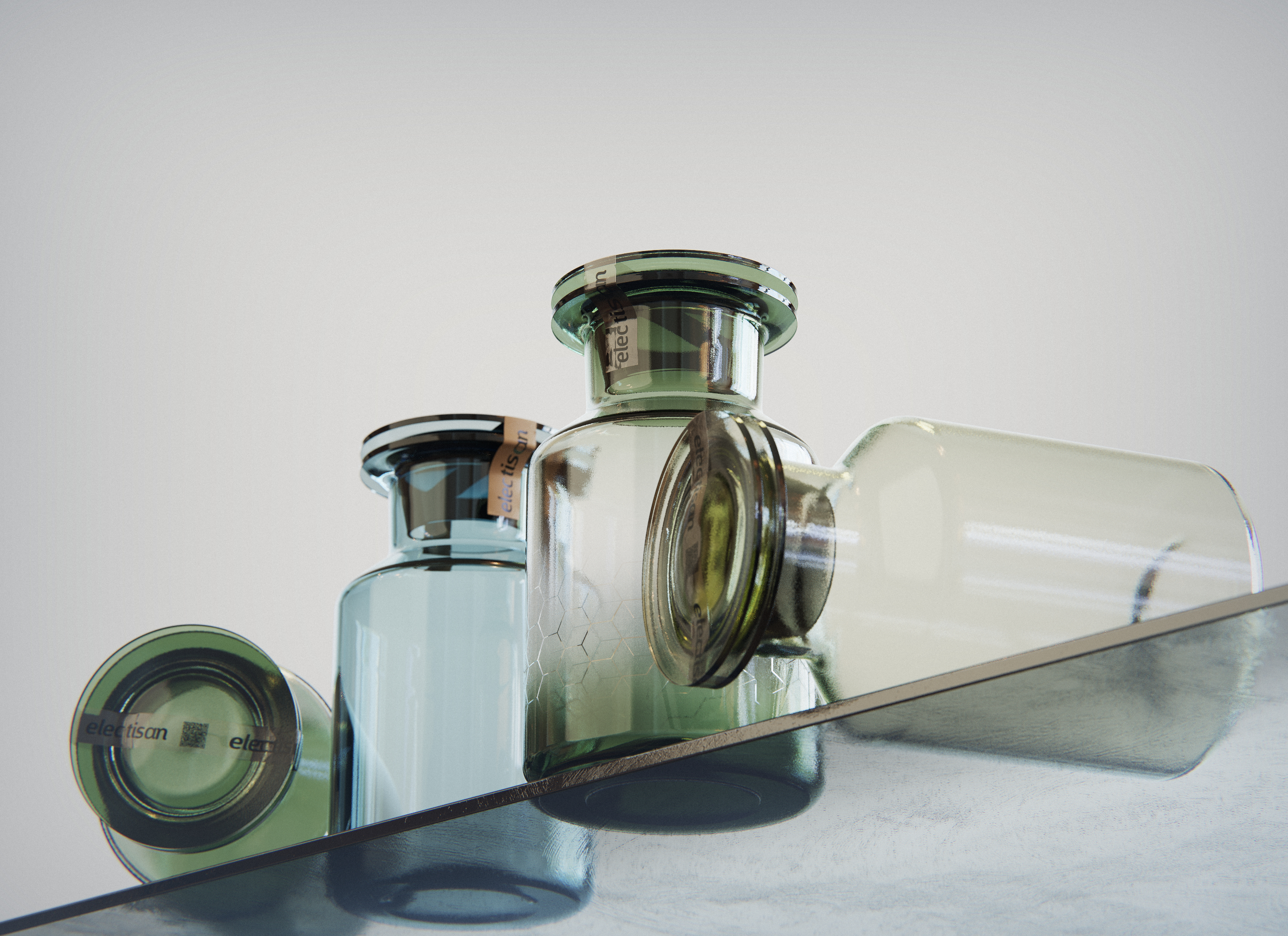 Render，ps，silica gel，Glass，keyshot，