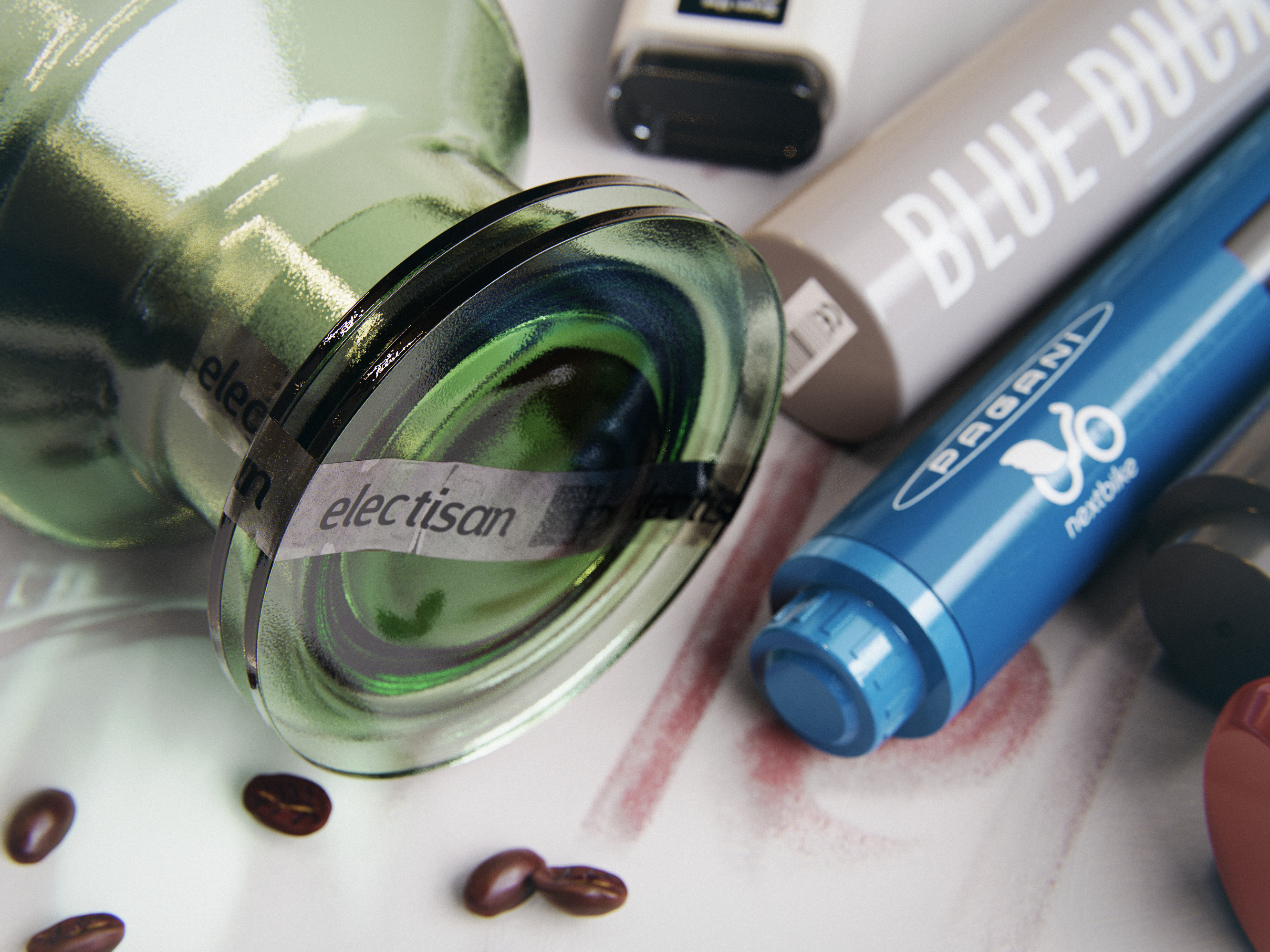 Render，ps，silica gel，Glass，keyshot，