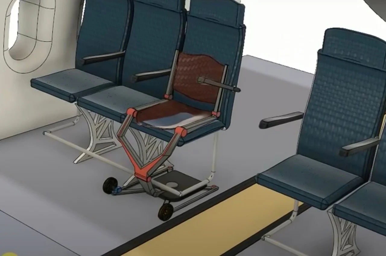 wheelchair，Aircraft seat，aircraft，Disabled people，Design，Accessibility，