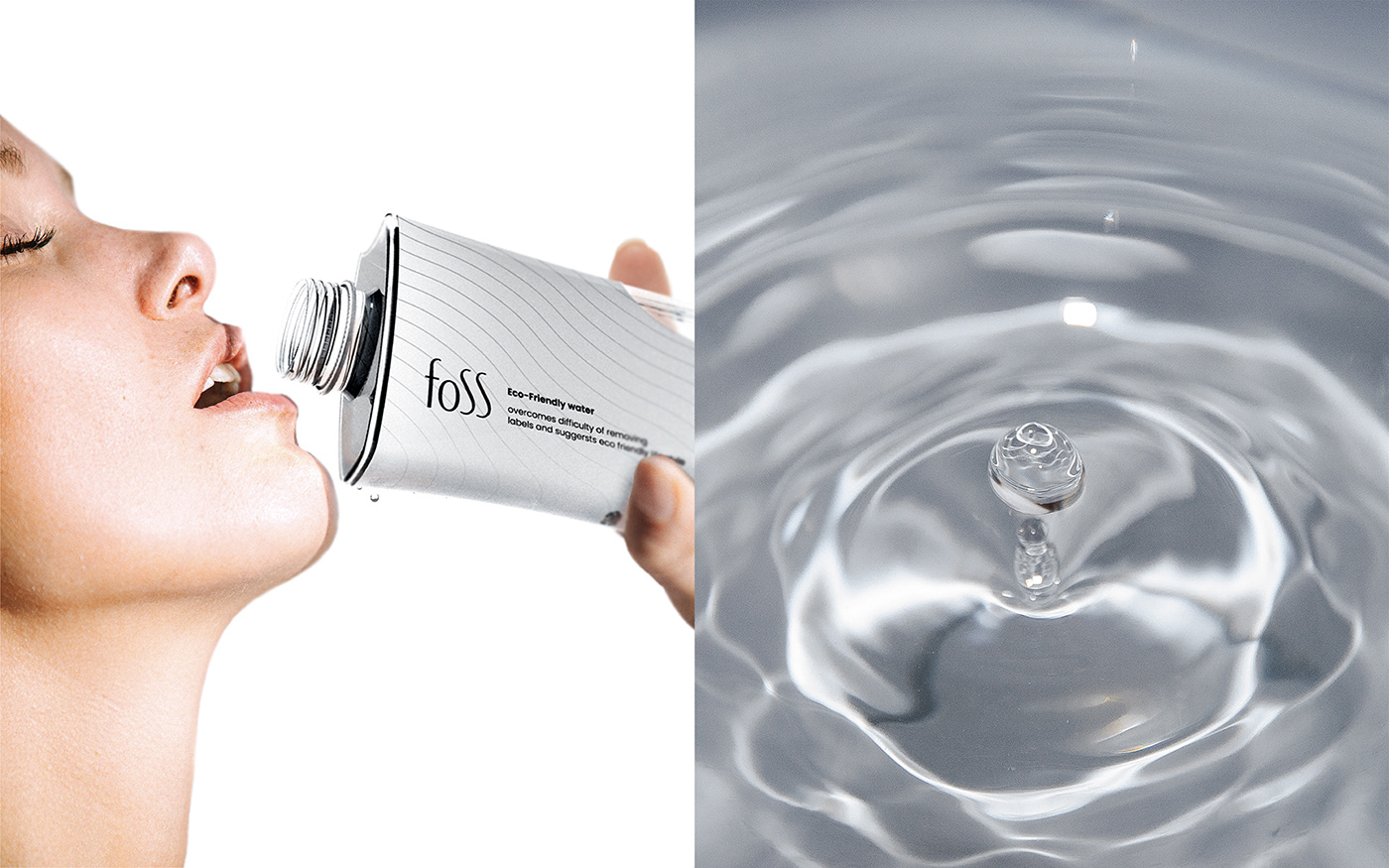 foss，Brand promotion，graphic design ，Water bottle，packing design，mineral water，