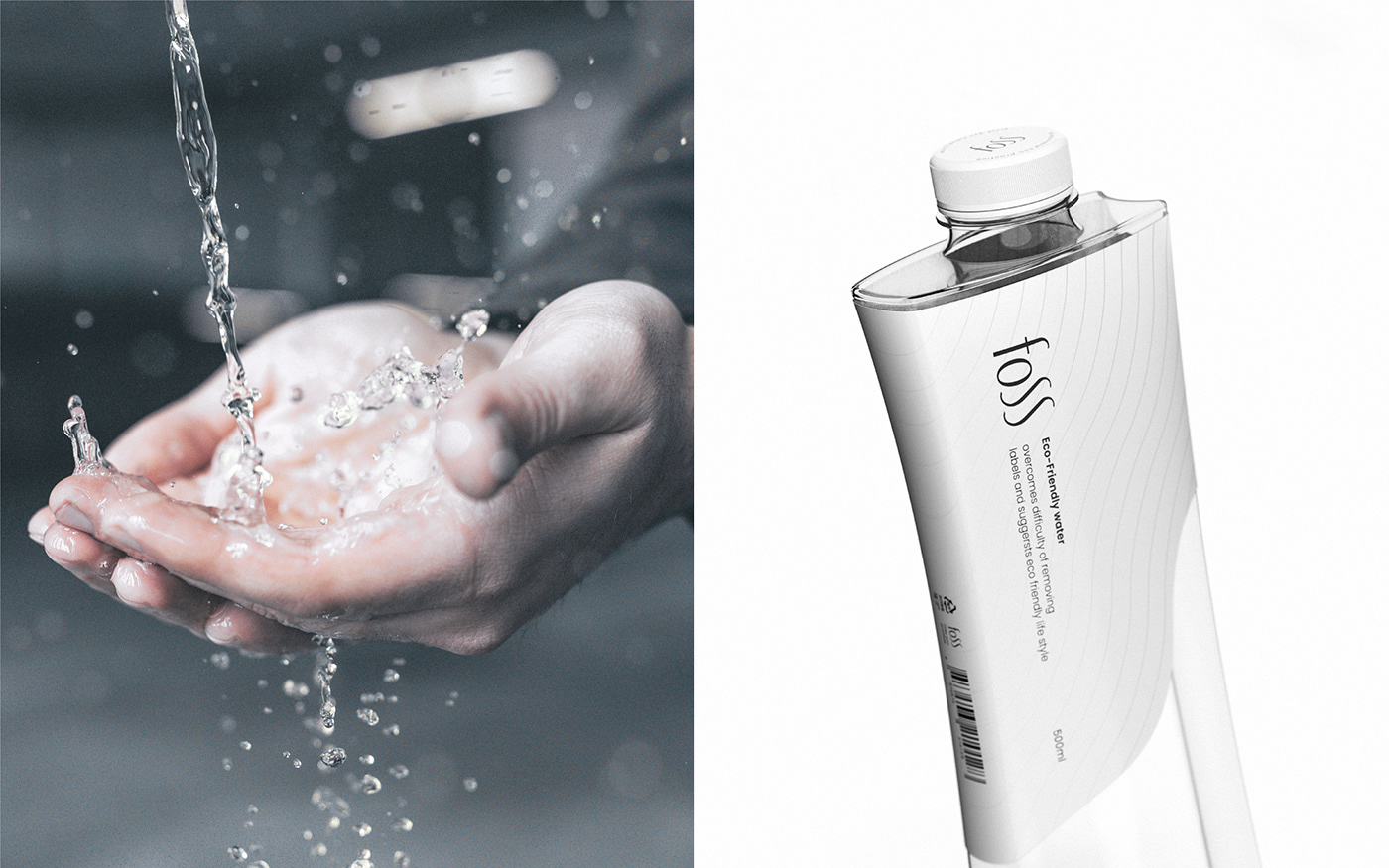 foss，Brand promotion，graphic design ，Water bottle，packing design，mineral water，