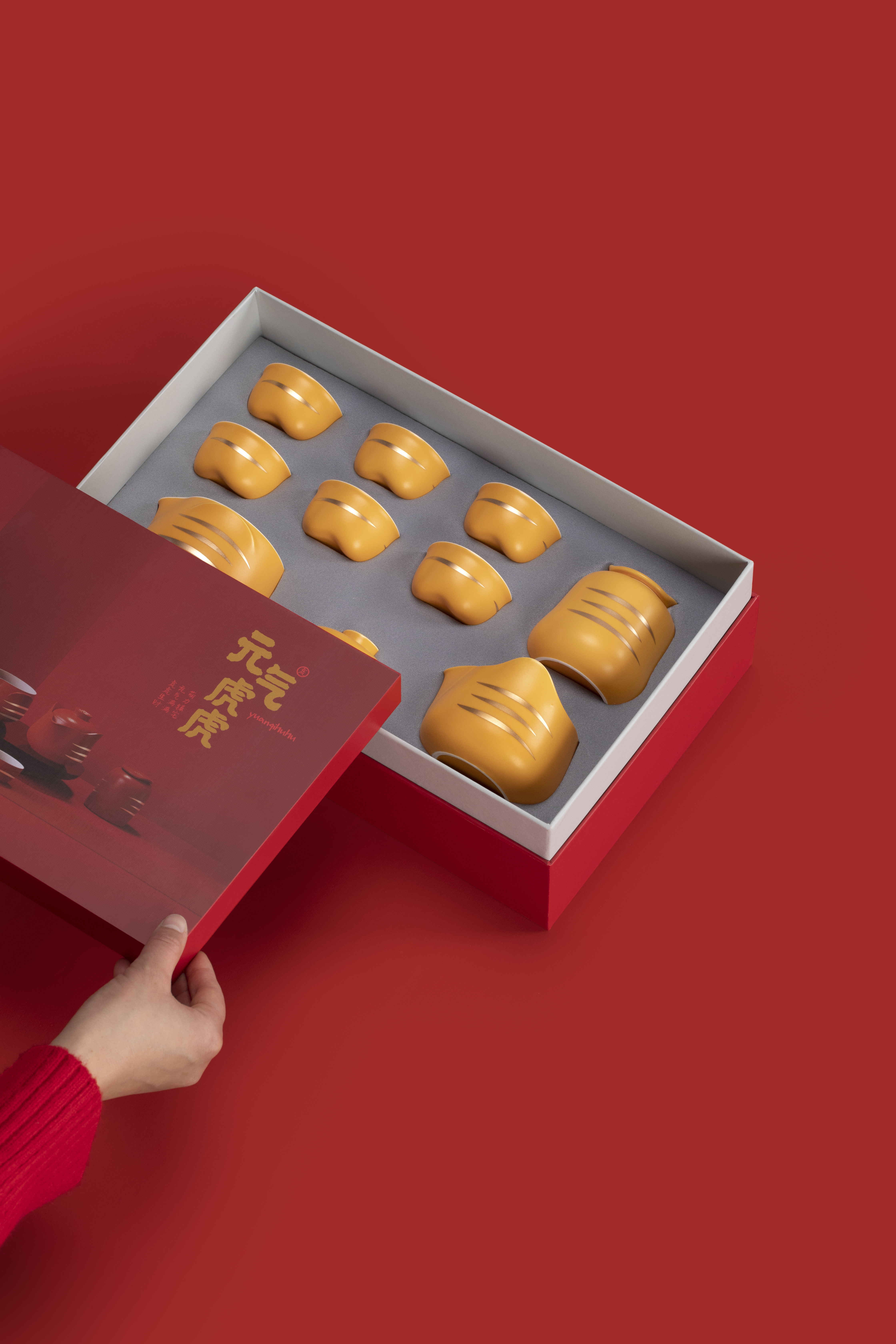 tea set，Cultural creation，gift，Year of the tiger，gift，ceramics，