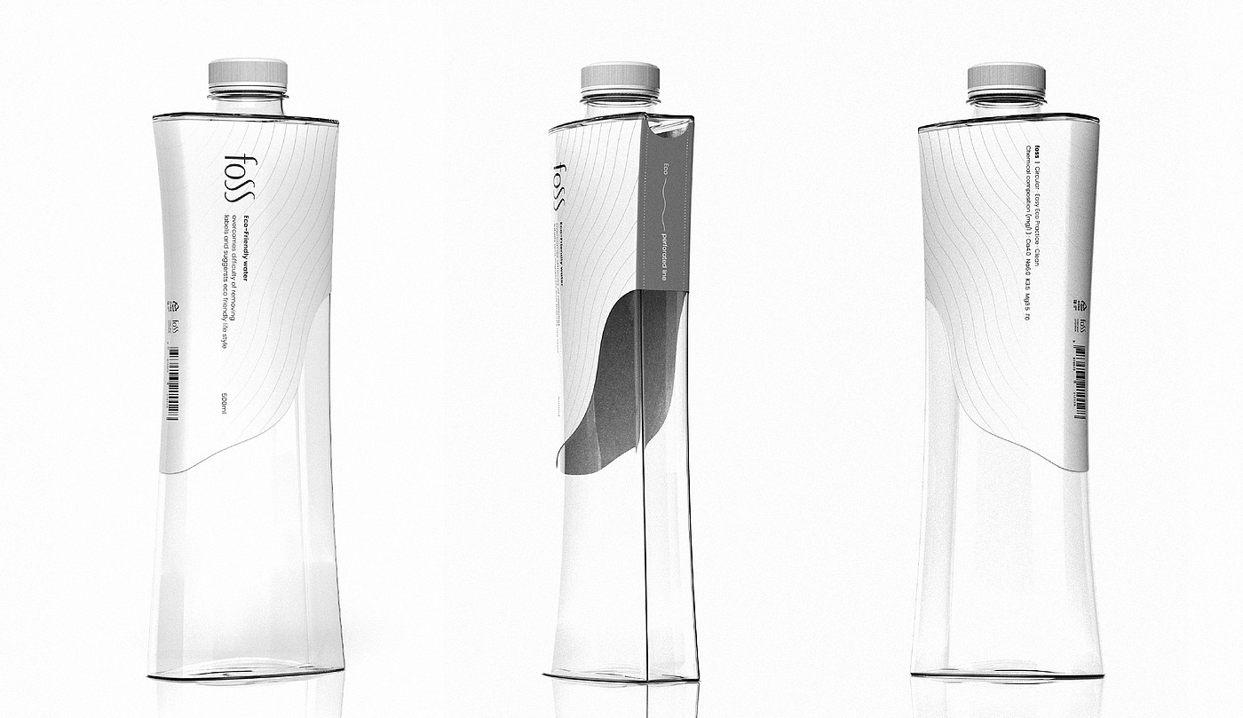 foss，Brand promotion，graphic design ，Water bottle，packing design，mineral water，