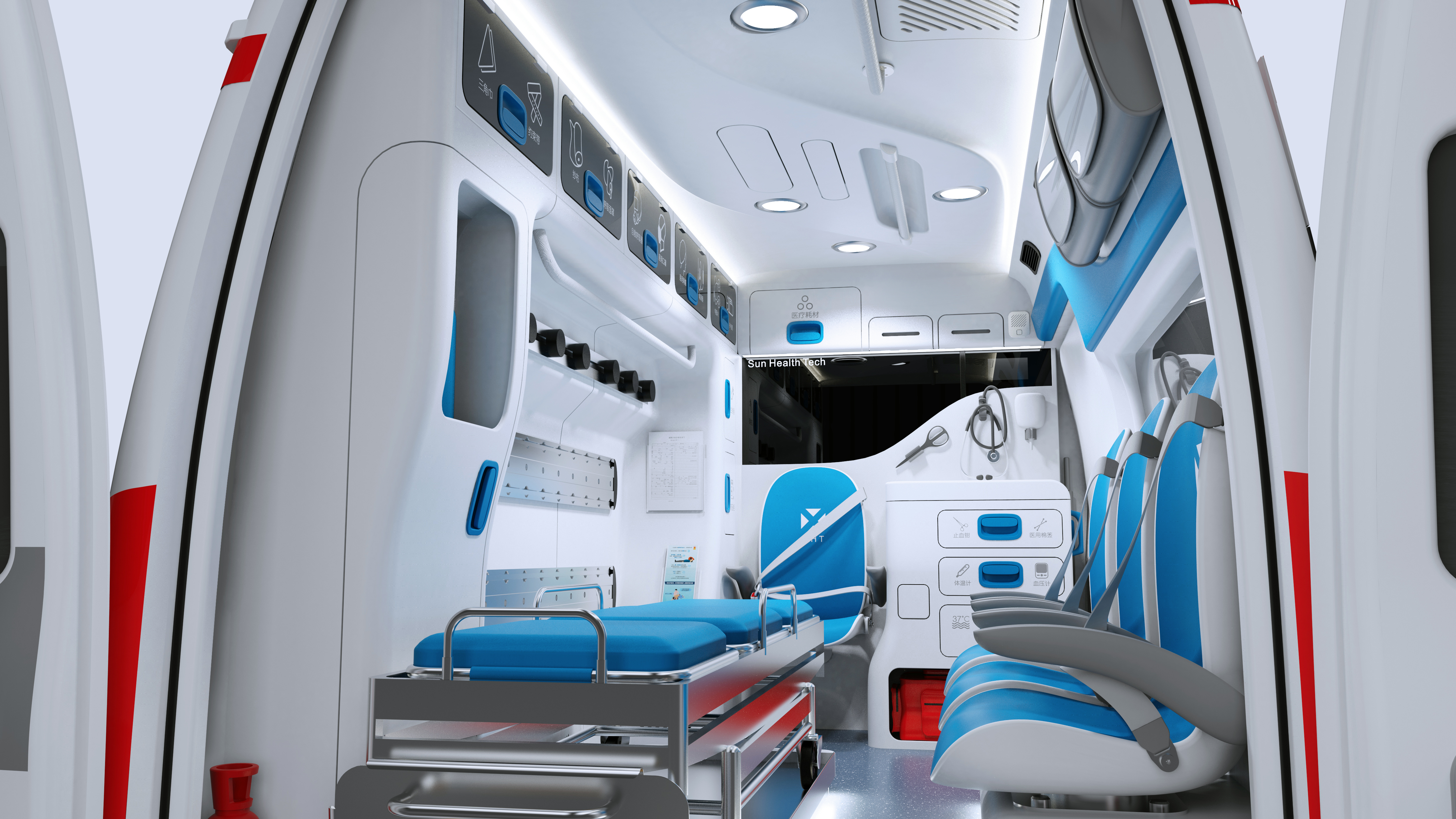 vehicle，First aid equipment，medical care，ambulance，