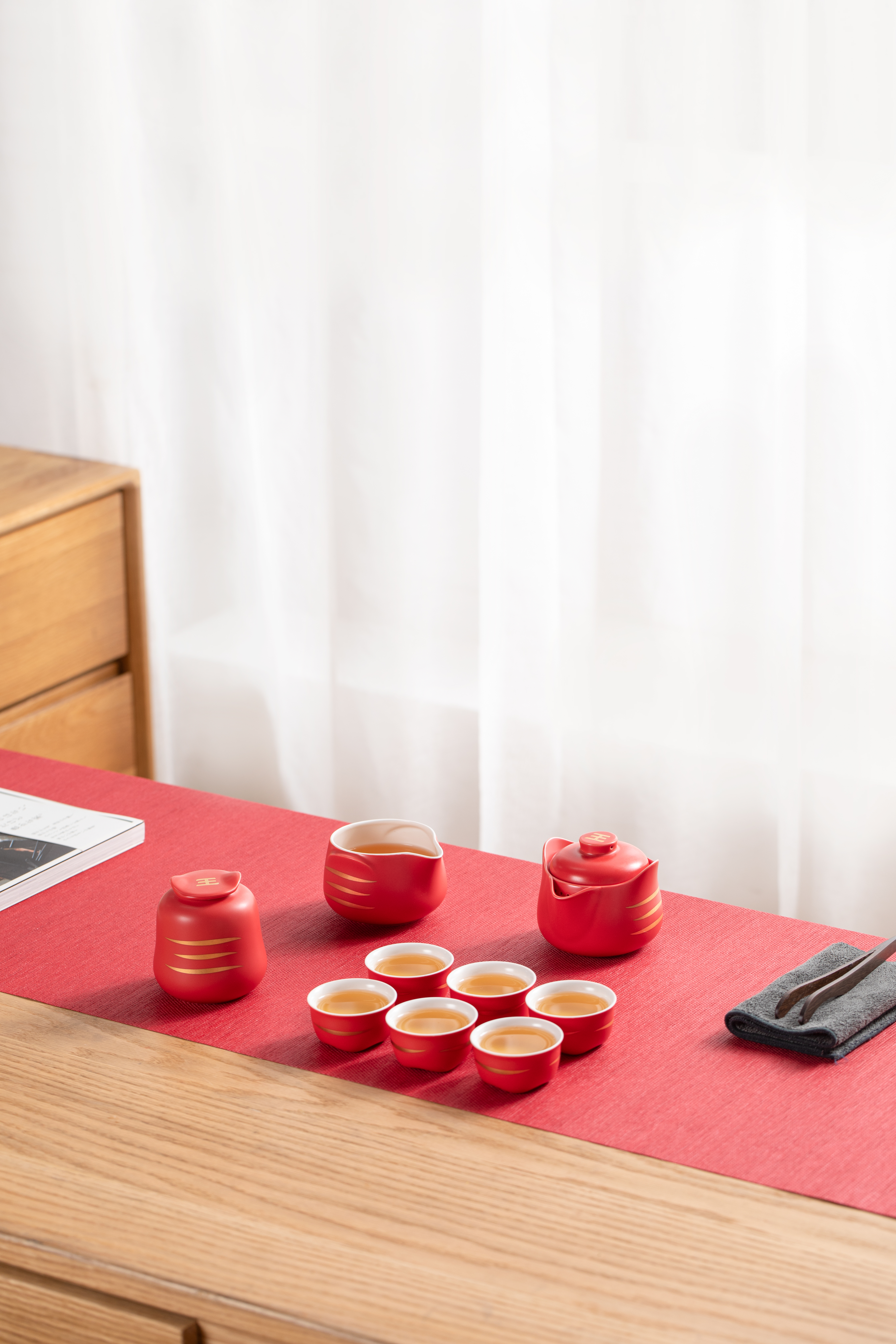 tea set，Cultural creation，gift，Year of the tiger，gift，ceramics，