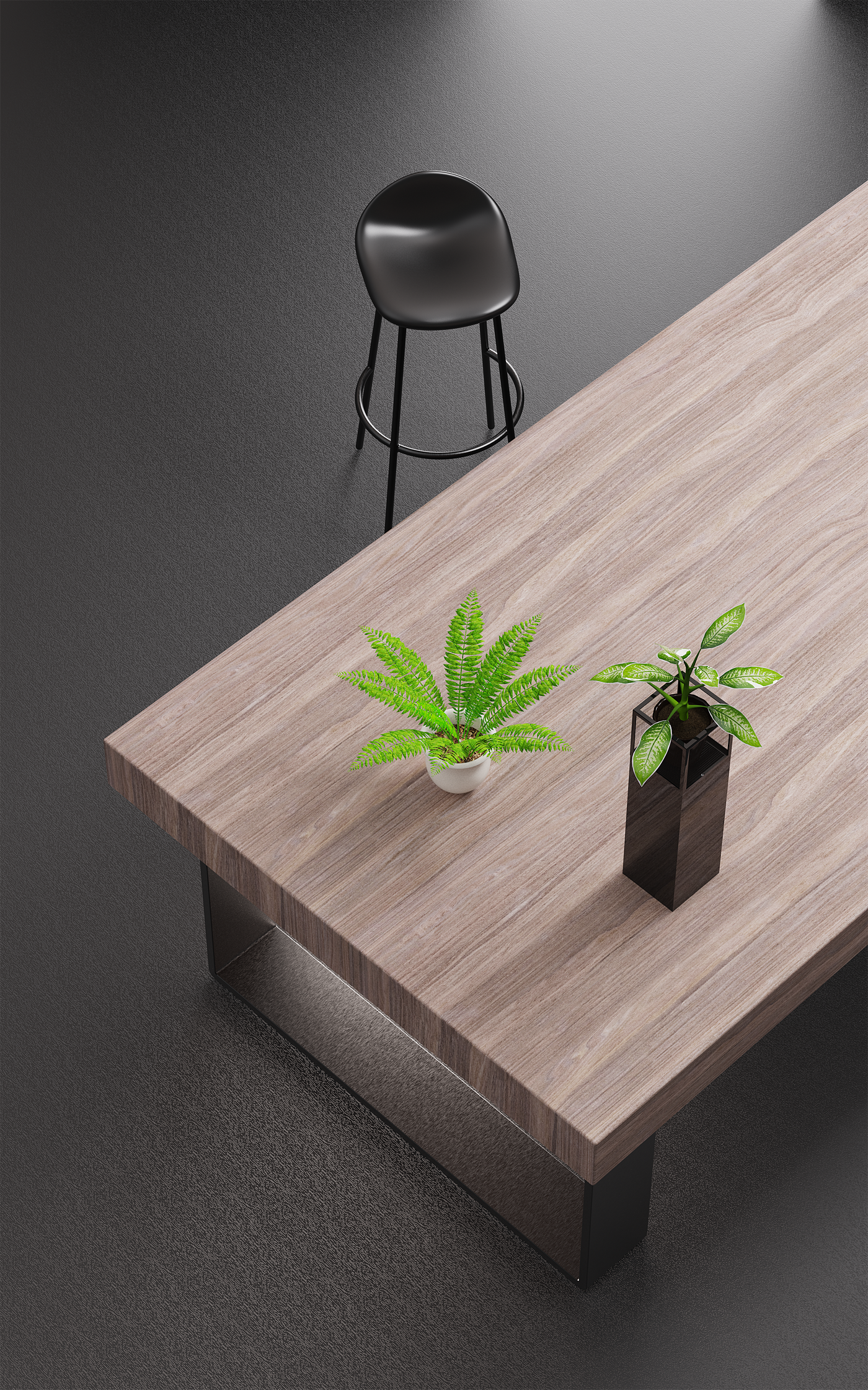 Render，practice，indoor，Wooden table，