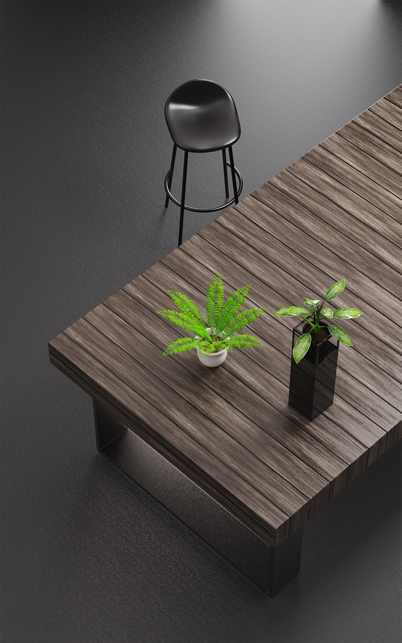 Render，practice，indoor，Wooden table，