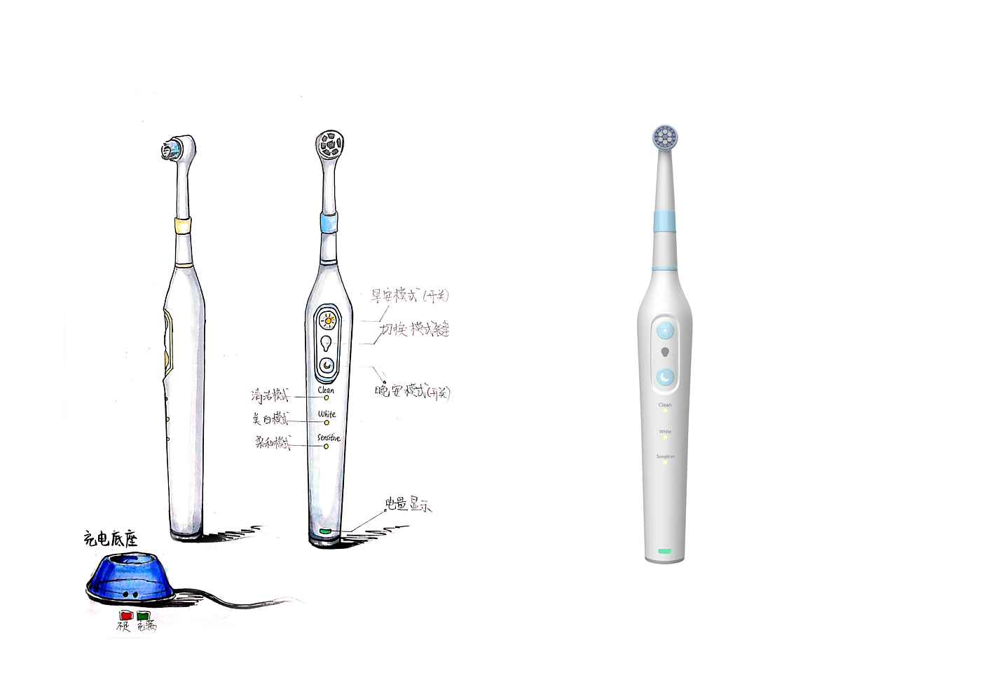 Electric toothbrush，Simplicity，function，