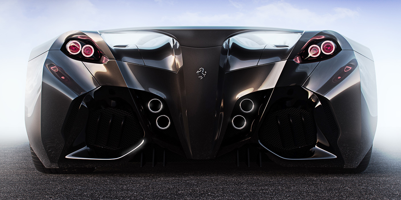 Reprint，automobile，concept，Ferrari，