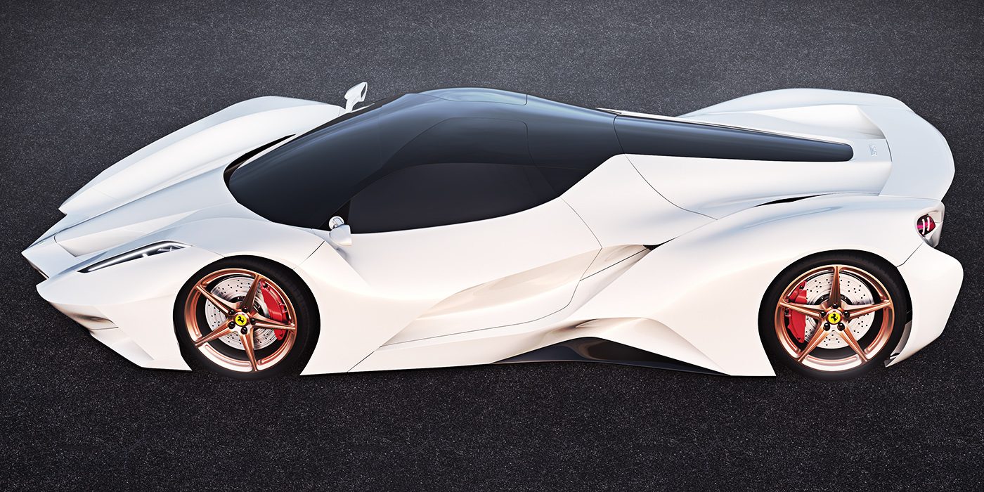 Reprint，automobile，concept，Ferrari，