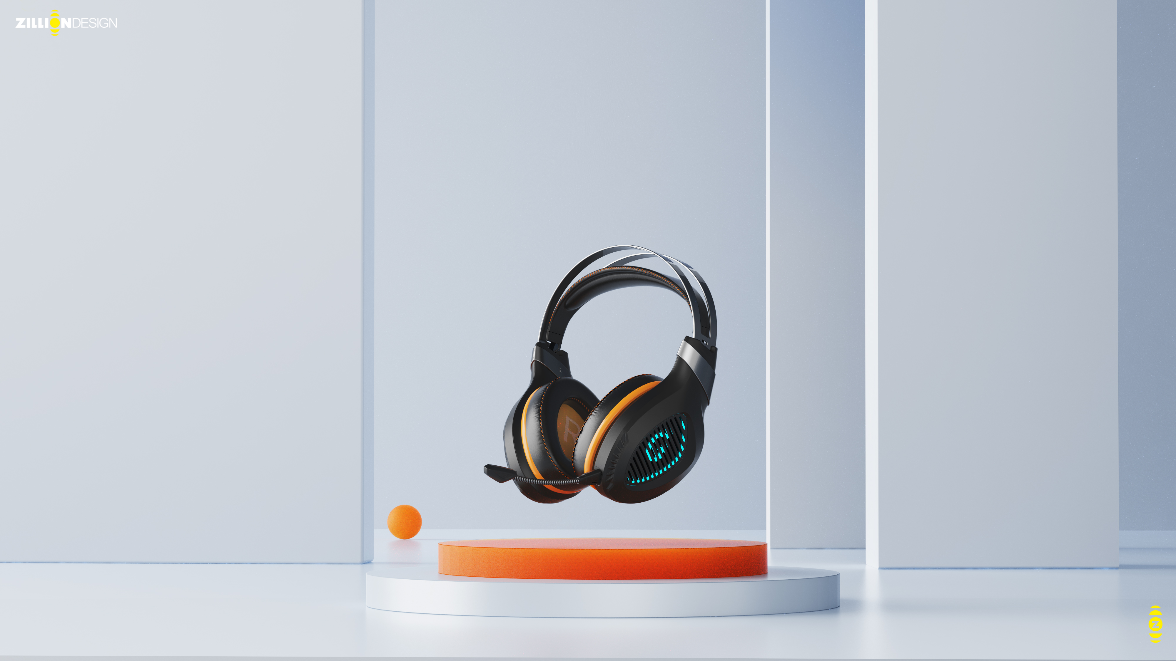 headset，E-sports headset，Earphone design，Headphone rendering，