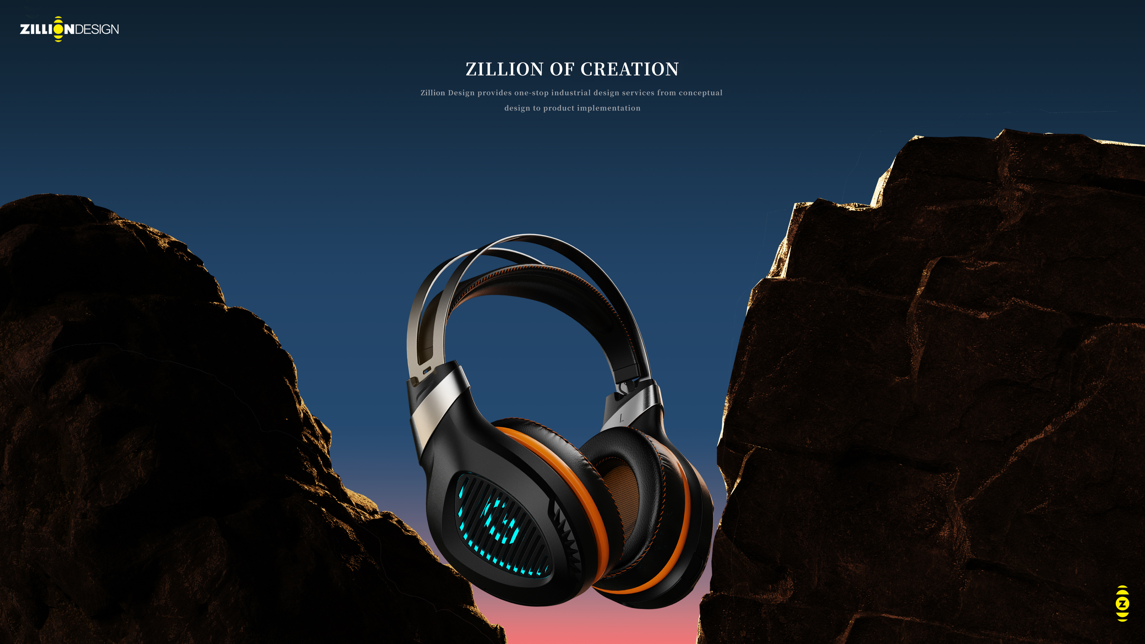 headset，E-sports headset，Earphone design，Headphone rendering，