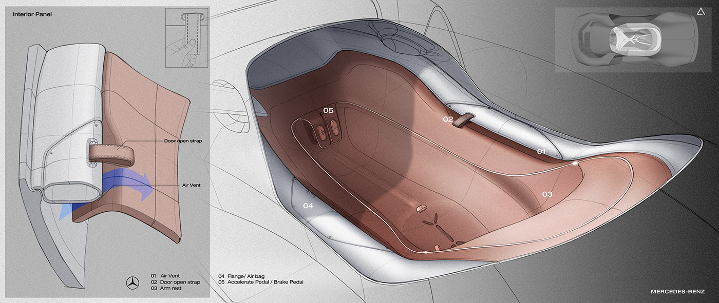Future sports car，Super luxury，simple，Benz，Mercedes-Benz X，