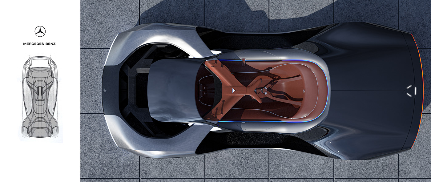 Future sports car，Super luxury，simple，Benz，Mercedes-Benz X，