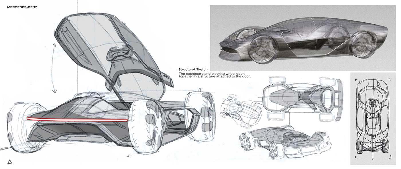 Future sports car，Super luxury，simple，Benz，Mercedes-Benz X，