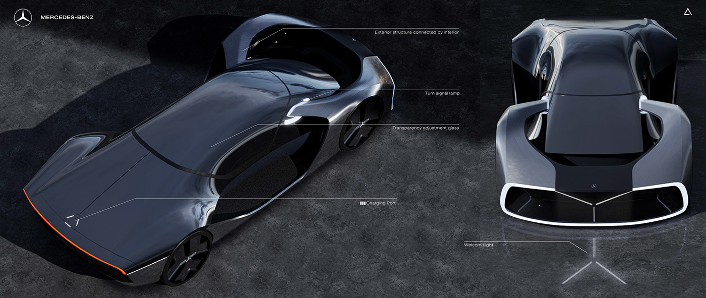 Future sports car，Super luxury，simple，Benz，Mercedes-Benz X，