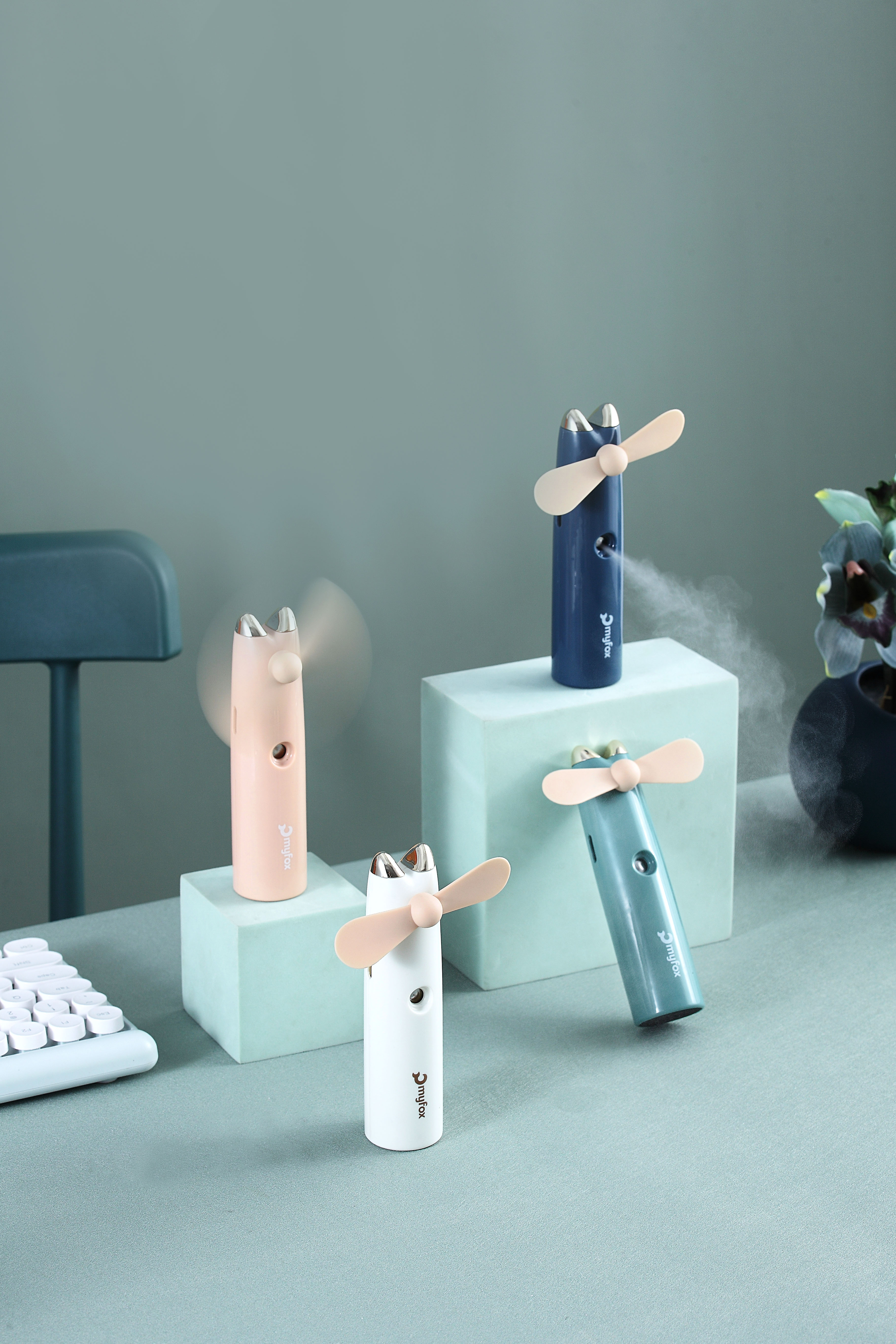 Fan，Original design，Water replenishing instrument，Small fan，electroplate，silica gel，household electrical appliances，spray，