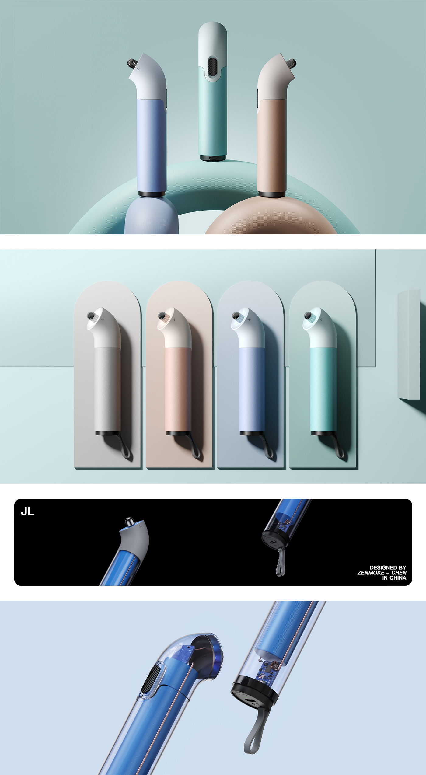 product design，conceptual design，Sterilizer design，ZENMKOE，CR renderer，keyshot，