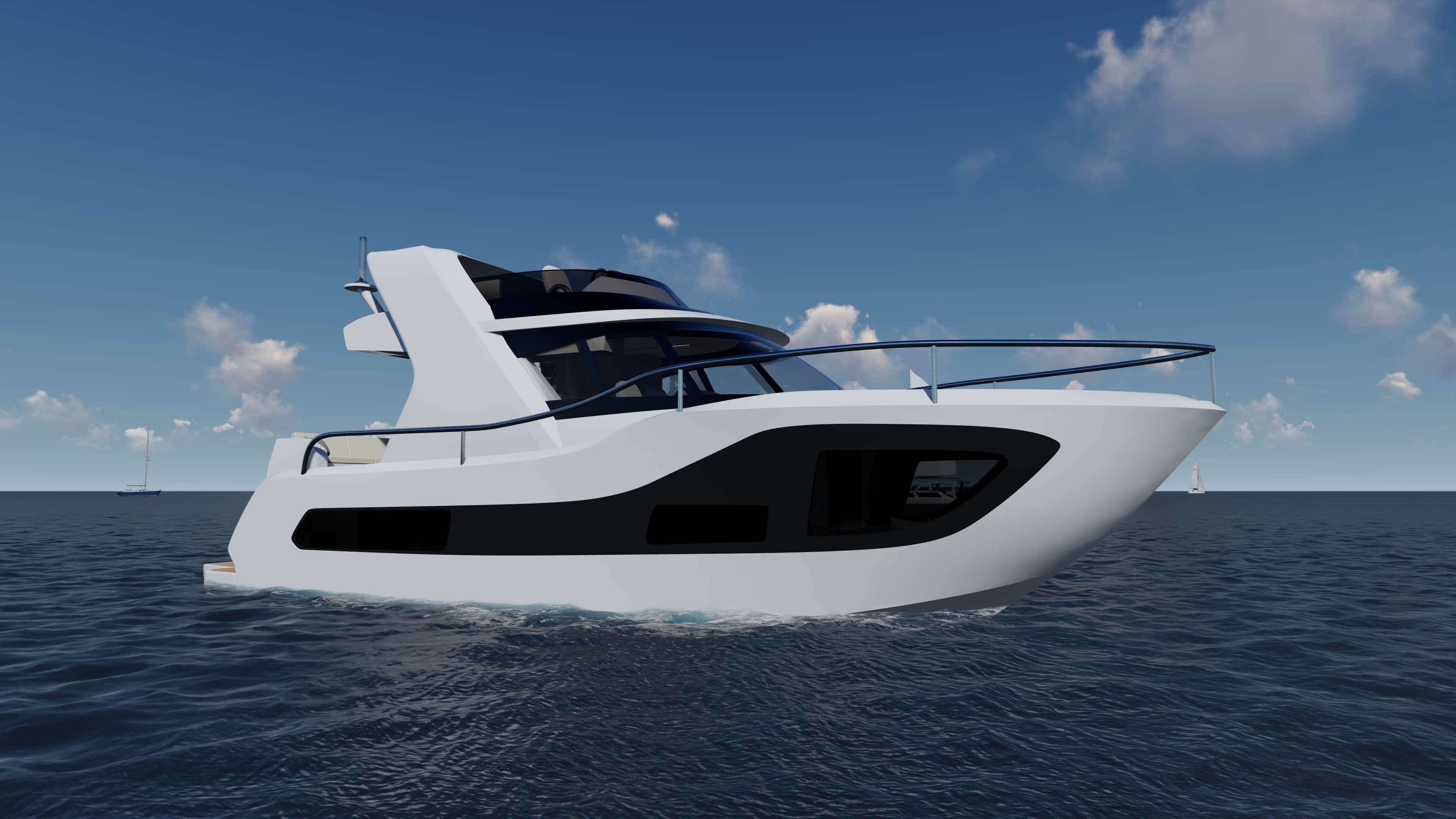 yacht，powerboat ，