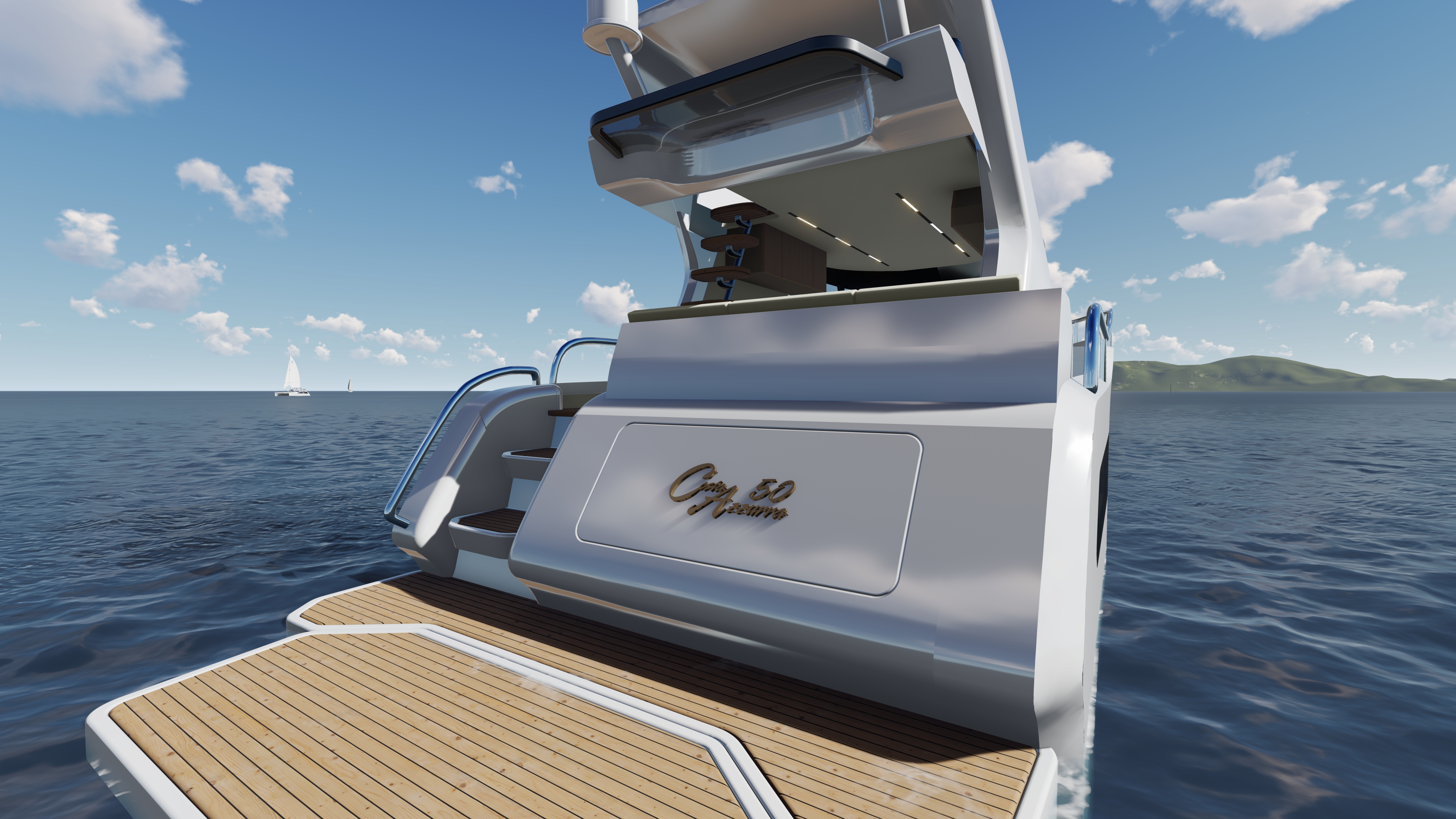 yacht，powerboat ，