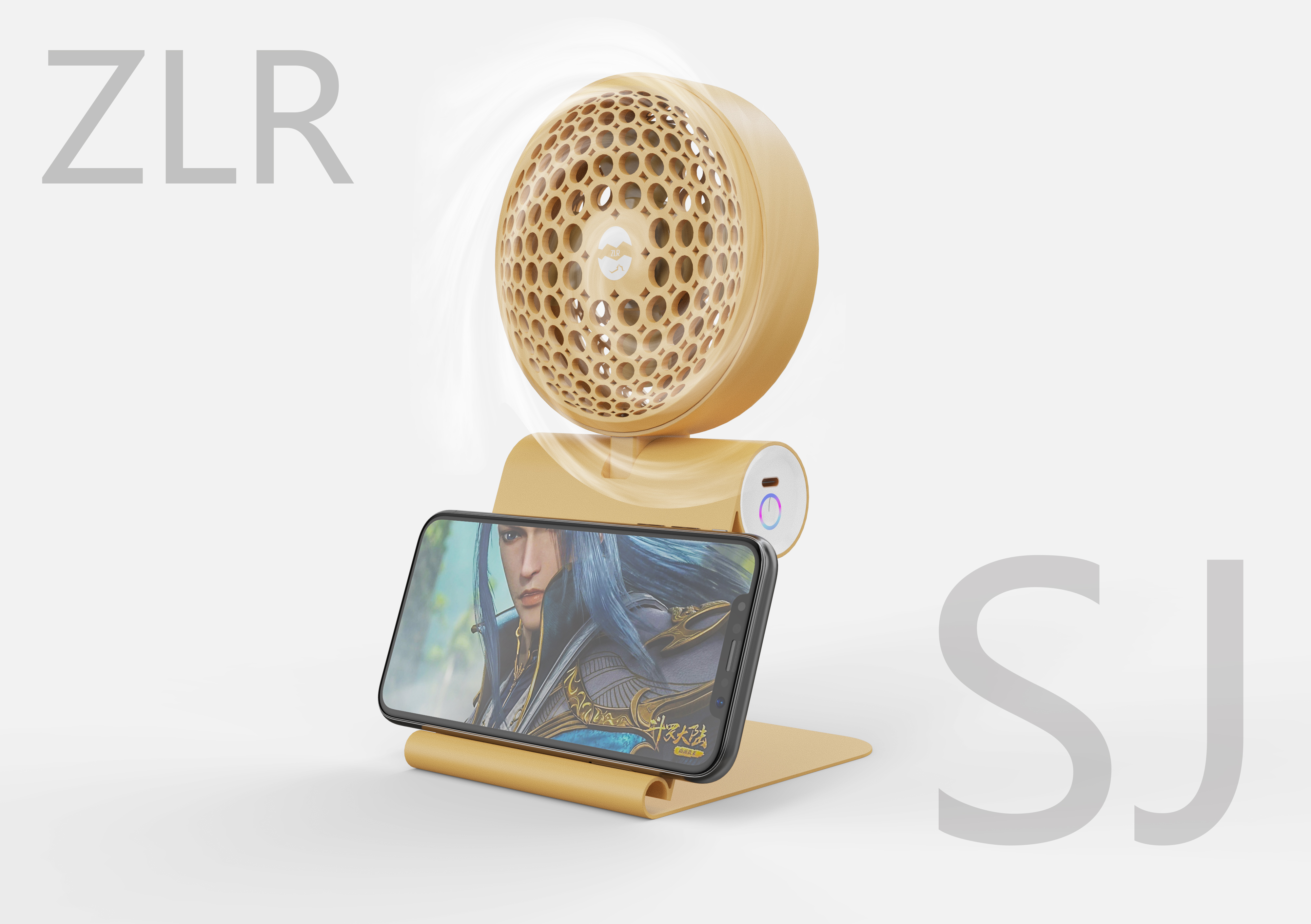 Mobile phone bracket，be easy to carry about，Small fan，