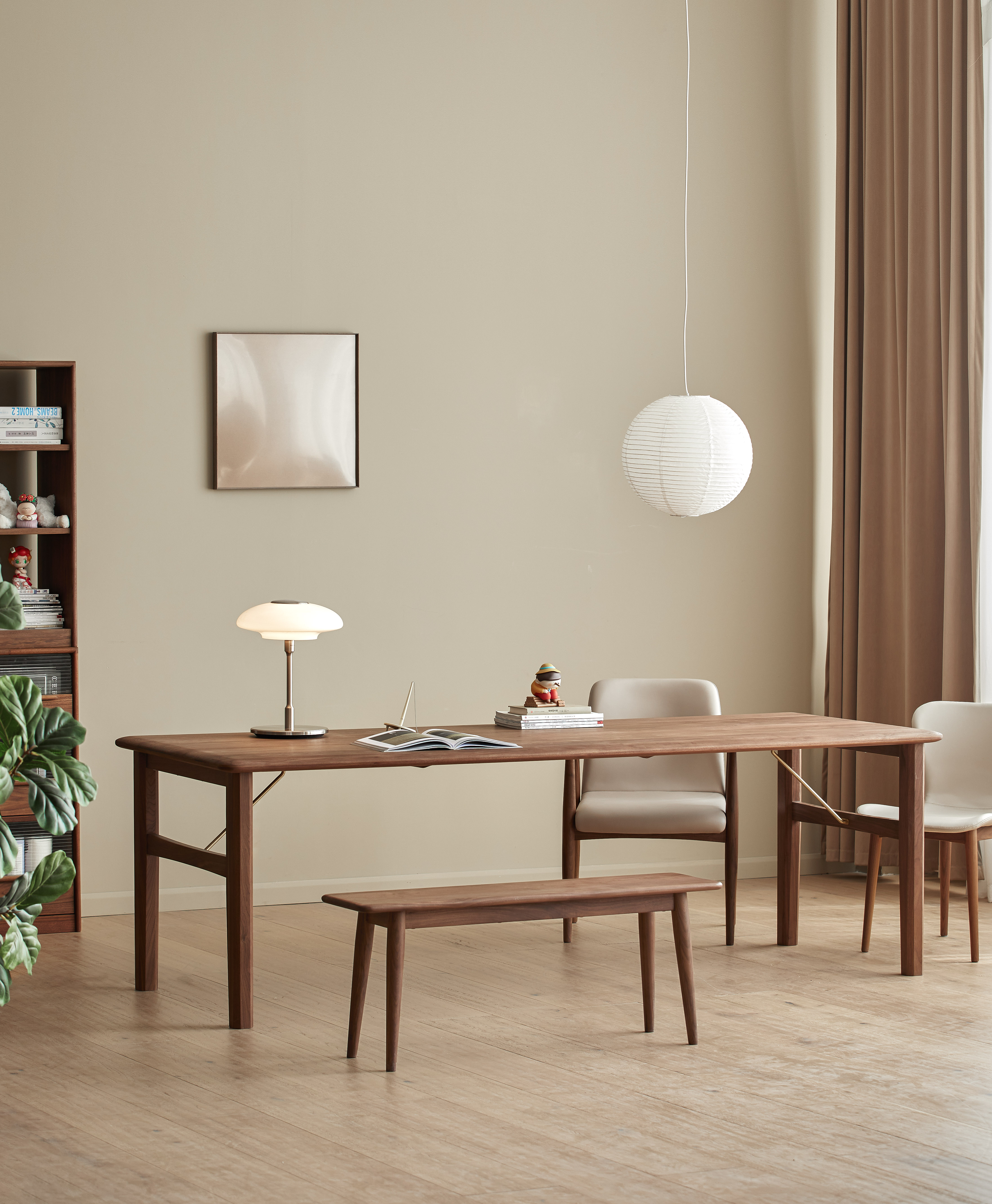 workbench，North American black walnut，furniture design ，Solid wood furniture，