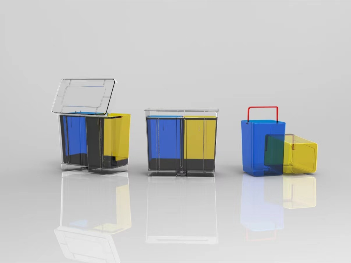 Like transparent texture of the trash can, may be love brain，