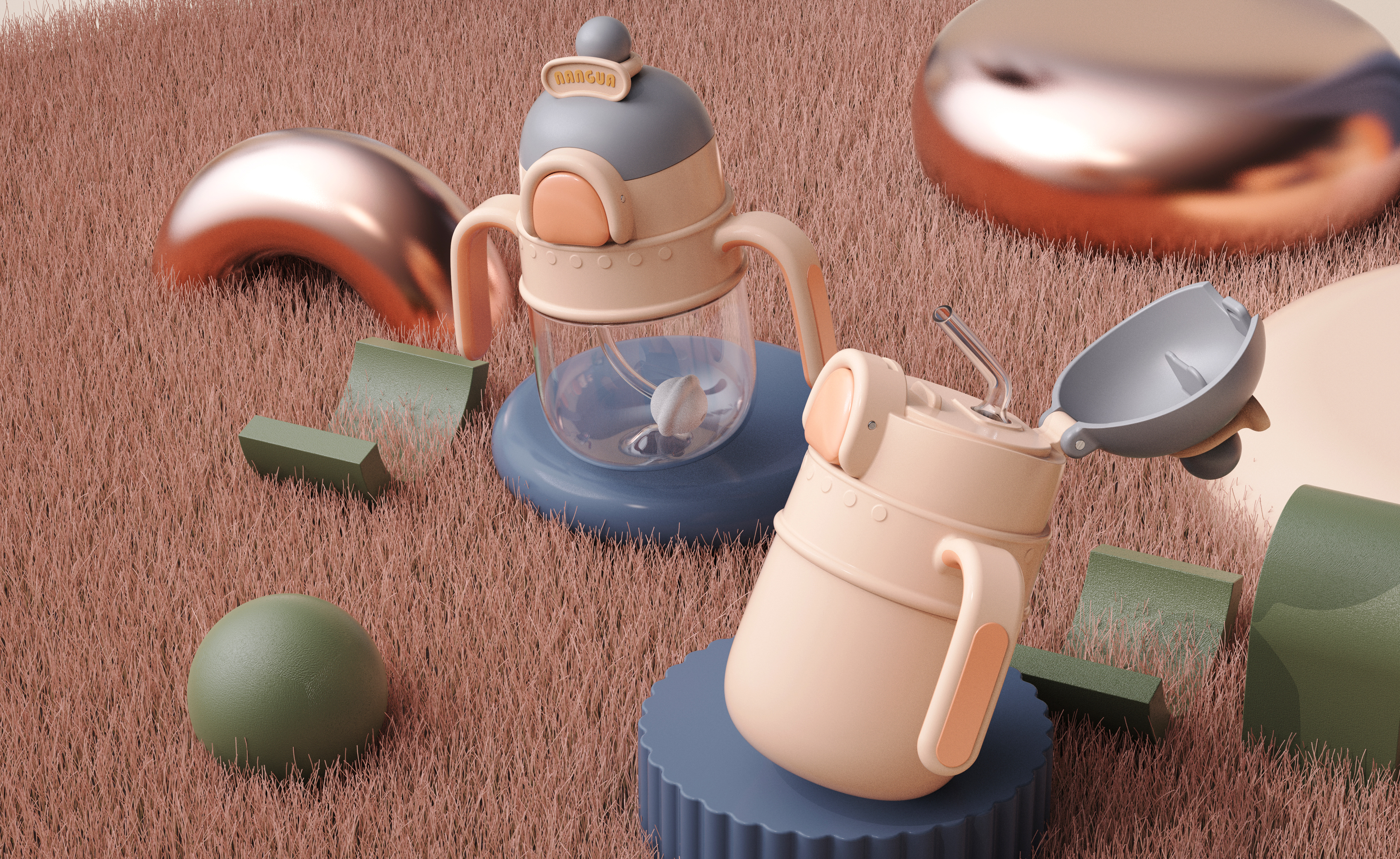 baby Trainer Cup，Mother and baby，children，straw，