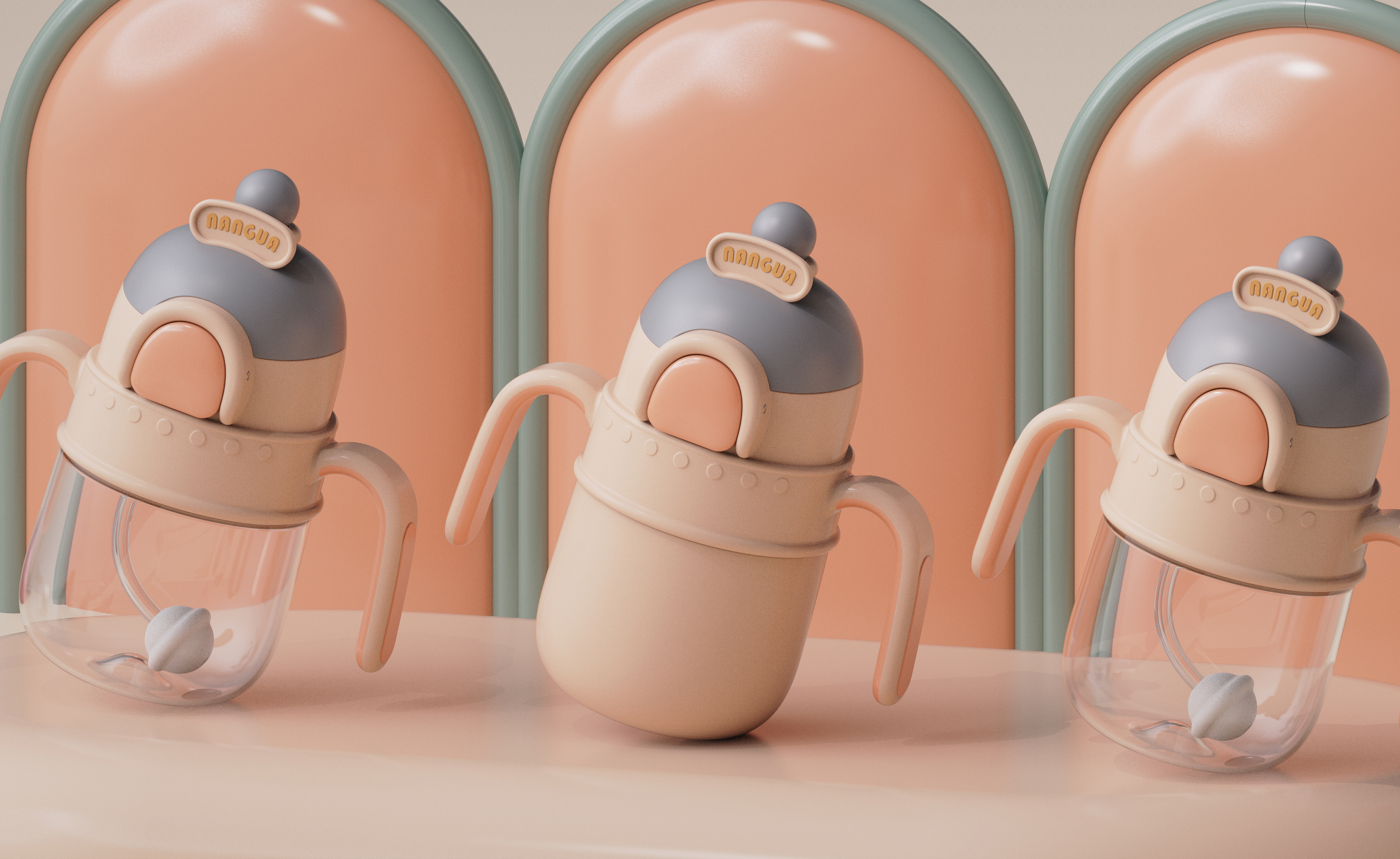 baby Trainer Cup，Mother and baby，children，straw，