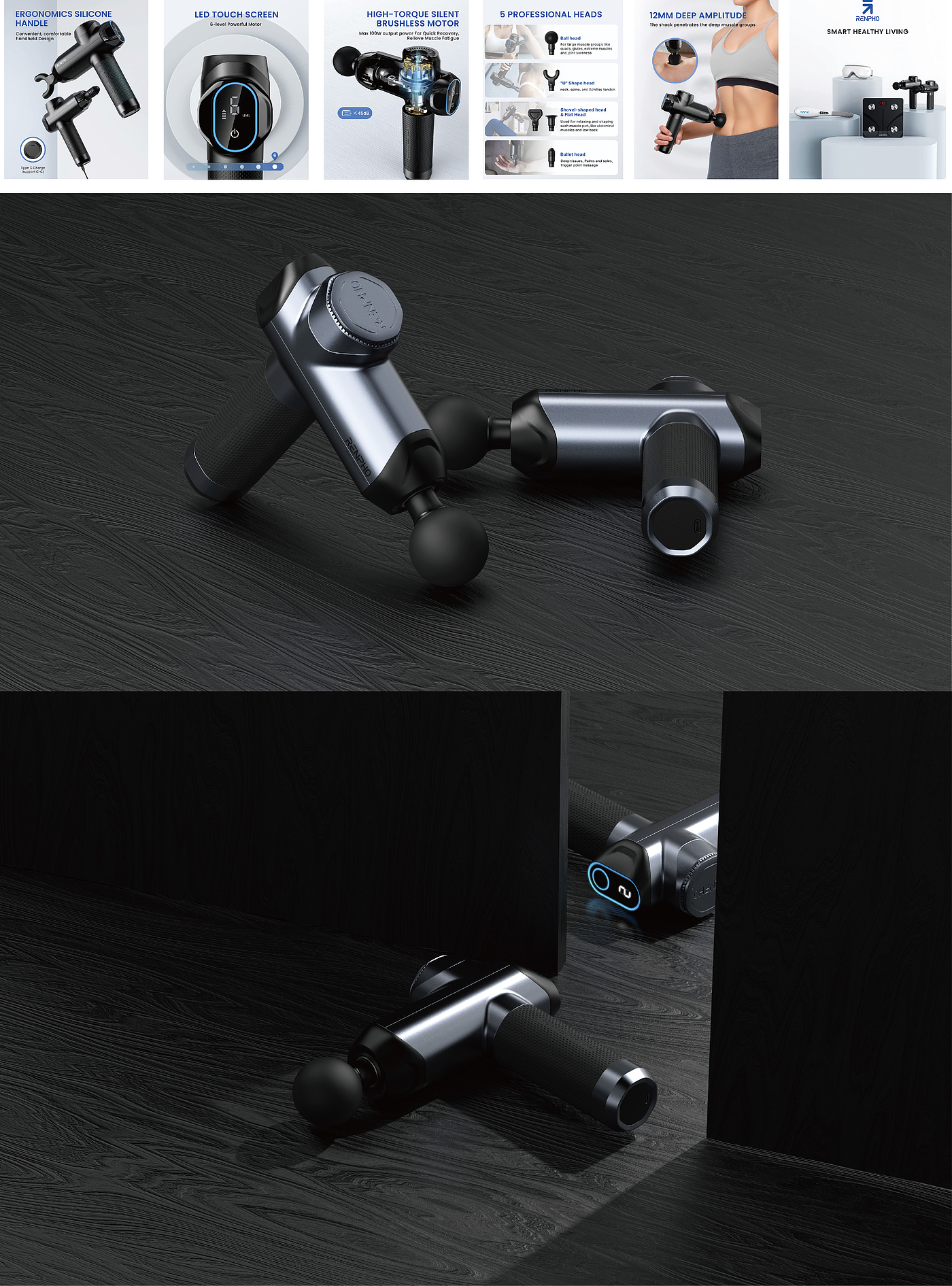 Fascia gun，Bodybuilding，equipment，Handheld device，