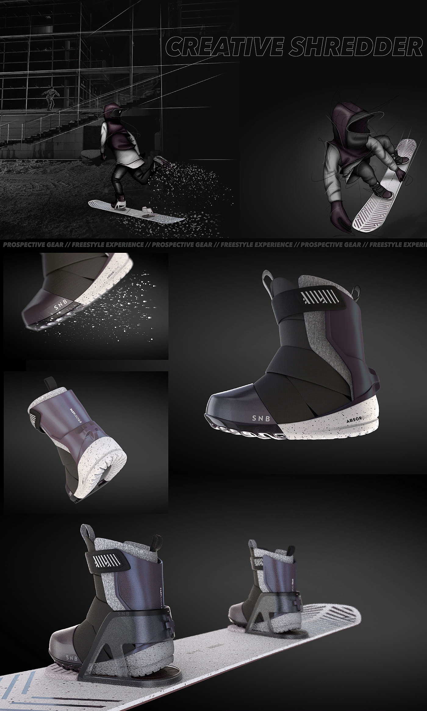 ski，shoes，product design，
